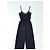 Autre Marque Jumpsuit Goen J a righe con pizzo, gamba larga, nera, senza maniche, pezzo statement. Blu navy - vista 4