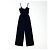 Autre Marque Jumpsuit Goen J a righe con pizzo, gamba larga, nera, senza maniche, pezzo statement. Blu navy - vista 5