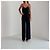 Autre Marque Jumpsuit Goen J a righe con pizzo, gamba larga, nera, senza maniche, pezzo statement. Blu navy - vista 6