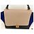 Bolso Céline Trapeze Tricolor Grande Cuero Negro Azul Taupe Gris pardo - vista 6
