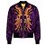 Chaqueta bomber bordada Look 38 de Dries Van Noten Primavera 2016 Negro Naranja Púrpura