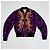 Chaqueta bomber bordada Look 38 de Dries Van Noten Primavera 2016 Negro Naranja Púrpura - vista 4