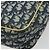 Borsa a Spalla in Tela Trotter Christian Dior PVC Blu Navy Argento Auth 177902 - vista 12