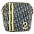 Borsa a Spalla in Tela Trotter Christian Dior PVC Blu Navy Argento Auth 177902 - vista 2