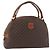 Céline Borsa a mano in tela Macadam CELINE in pelle PVC marrone oro Auth 178270 D'oro