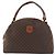 Céline Borsa a mano in tela Macadam CELINE in pelle PVC marrone oro Auth 178270 D'oro - vista 2