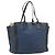 Chloé Borsa Tote in Pelle Blu Navy Oro Auth bs35003 D'oro