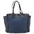 Chloé Borsa Tote in Pelle Blu Navy Oro Auth bs35003 D'oro - vista 2