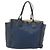 Chloé Borsa Tote in Pelle Blu Navy Oro Auth bs35003 D'oro - vista 3