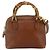 Borsa a mano in pelle GUCCI Bamboo 2way Marrone Oro 007 1014 0231 Auth YKZ1296 D'oro - vista 2