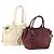 Borsa a mano in pelle Gancini Salvatore Ferragamo 2 pezzi Rosso Bianco Auth BA12348