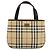 Bolso de mano de PVC cuero beige con estampado Nova Check de BURBERRY Auth BA12421 - vista 2