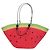 Sac Tote Watermelon LOEWE en raphia 2 en 1 Rouge Auth 178041SM - vue 2