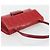Borsa a mano Gancini in pelle rossa e argento di Salvatore Ferragamo Auth BA12430 Rosso - vista 6