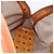 Borsa Tote Vicetos Logogram MCM in pelle PVC marrone e oro Auth 177569 D'oro - vista 18
