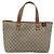 Borsa tote Gucci GG Supreme Web Sherry Line in PVC beige e oro 211134 Auth BA12361 D'oro - vista 2