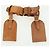 Louis Vuitton Etichetta nome in pelle Powanie 10 pezzi Beige LV Auth 167222 - vista 9