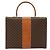 Céline Borsa a mano in tela Macadam CELINE in pelle PVC marrone oro Auth 177206A D'oro - vista 3