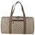 Padlock Gucci Borsa Boston GG Supreme in PVC Beige Oro Auth 175348 D'oro - vista 3