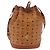Borsa a corda Vicetos Logogram MCM in pelle PVC marrone e oro Auth BA12441A D'oro - vista 2