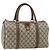 Borsa Boston in PVC beige e rosso della linea Sherry GG Supreme di GUCCI 40 02 007 Auth 178058