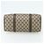 Borsa Boston in PVC beige e rosso della linea Sherry GG Supreme di GUCCI 40 02 007 Auth 178058 - vista 9