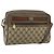 Borsa a Spalla GUCCI GG Supreme Web Sherry Line PVC Beige Oro Auth 177704 D'oro