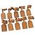 Louis Vuitton Etichetta nome in pelle Powanie 10 set Beige LV Auth 167216