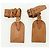Louis Vuitton Etichetta nome in pelle Powanie 10 set Beige LV Auth 167216 - vista 9