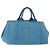 PRADA Canapa MM Borsa a mano in tela azzurro chiaro oro Auth 178585 D'oro Blu chiaro