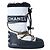 Timeless Botas de Lua Chanel – Botas de Neve Matelassadas de Passarela com Detalhe em Corrente Preto Branco Areia