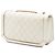 Chanel Medium Matelassé Pelle di vitello Octagon CC Clasp con patta Bianco - vista 2