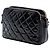 Bolso de cámara de doble cremallera en cuero charolado matelassé CC de Chanel Negro - vista 2