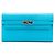 Cartera Larga Kelly en Chevre Mysore de Hermès Azul