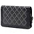 Chanel Matelassé Lammleder Double Stitch Boy Geldbörse mit Kette Schwarz - Ansicht 2