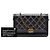 Chanel Matelassé Lammleder Double Stitch Boy Geldbörse mit Kette Schwarz - Ansicht 8
