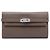 Cartera Larga Kelly en Chevre Mysore de Hermès Castaño