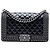 Le Boy Chanel Old Medium Matelassé Glazed Couro de vitela Bolsa redonda com corrente Boy com aba Azul
