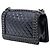 Le Boy Chanel Old Medium Matelassé Glazed Couro de vitela Bolsa redonda com corrente Boy com aba Azul - vista 2