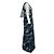 Autre Marque Abito formale in tulle glitterato blu navy / argento con maniche a cappuccio Marchesa Notte - vista 2