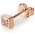 Autre Marque Brinco de Diamante Rosa Fancy em Ouro Rosa 14K (0,16 CT Rosa/I1) - vista 3