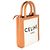 Céline Bolsa Cabas Mini Vertical em Lona Natural e Couro de Bezerro Celine Bege - vista 4