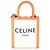 Céline Bolsa Cabas Mini Vertical em Lona Natural e Couro de Bezerro Celine Bege - vista 8