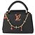 Louis Vuitton x TM Borsa Capucines MM in Taurillon Nero