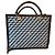 Fauré Le Page SagaCity 31 Blau Jacquard & Leder Handtasche Gelb Marineblau Dunkelblau