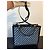 Fauré Le Page SagaCity 31 Blau Jacquard & Leder Handtasche Gelb Marineblau Dunkelblau - Ansicht 2