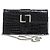 Autre Marque Borsa a Spalla Clutch Non Firmata 1995s in Pelle Preziosa Nera Nero