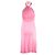 Rosa fließendes Halterneck-Kleid Class Roberto Cavalli Pink - Ansicht 3