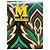 Missoni Flame Chevron Pattern Leather Wallet Black Pink Multiple colors Green Yellow - view 5