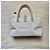 Borsa a mano in pelle monogramma La Bagagerie Bianco Beige - vista 2